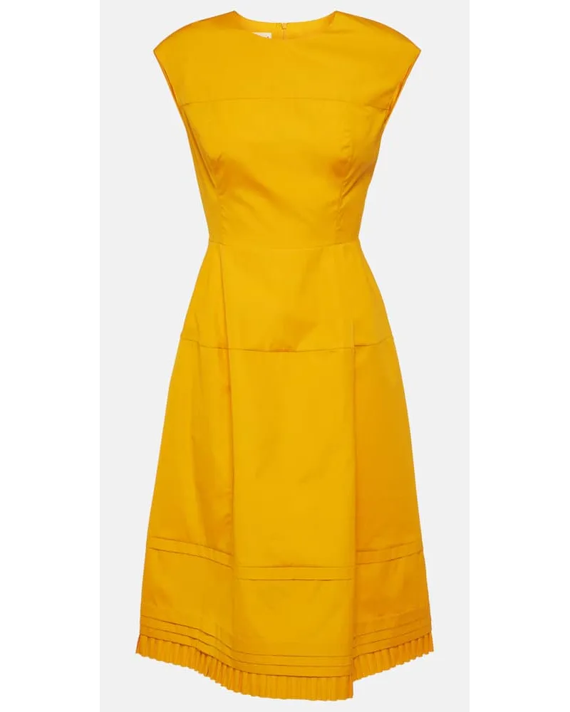 Marni Midikleid aus Baumwolle Orange