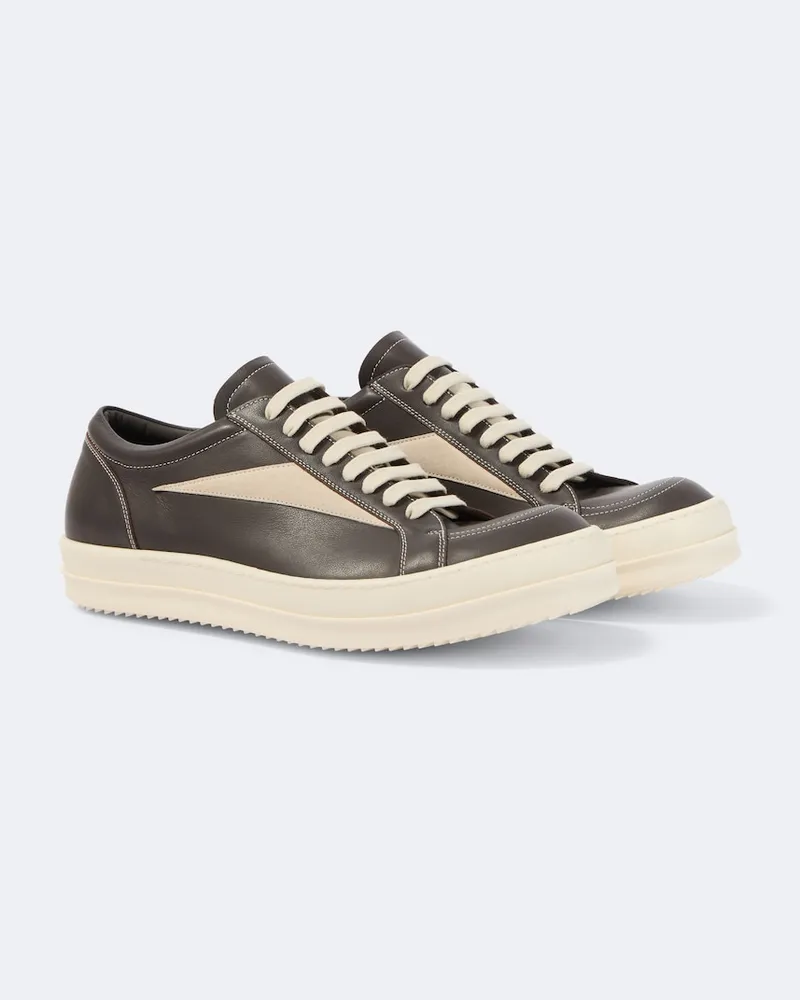 Rick Owens Sneakers Vintage aus Leder Schwarz