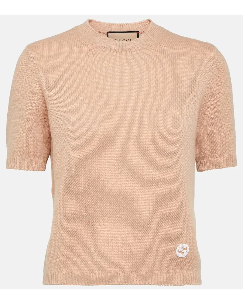 Gucci Top aus Kaschmir Pink