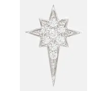 Einzelner Ohrring North Star Small aus 14kt Weissgold mit Diamanten