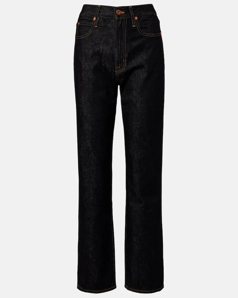 SLVRLAKE High-Rise Straight Jeans London Schwarz