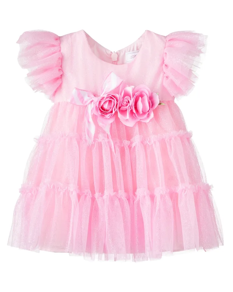 Monnalisa Baby Kleid aus Tüll Rosa