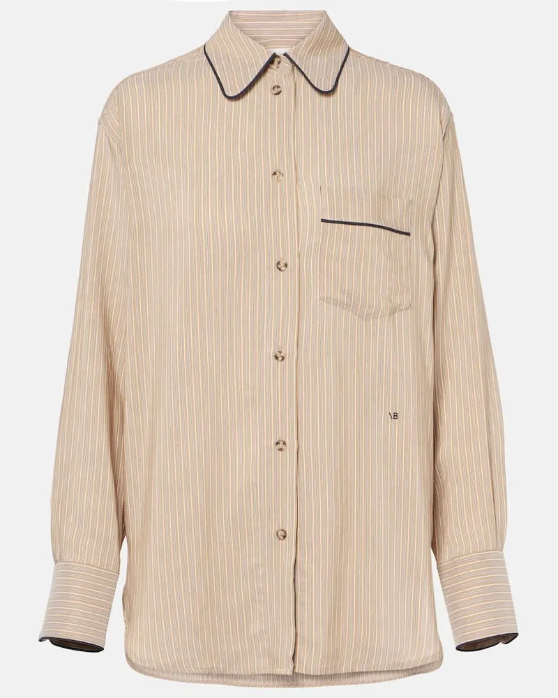Victoria Beckham Pyjama-Hemd Beige