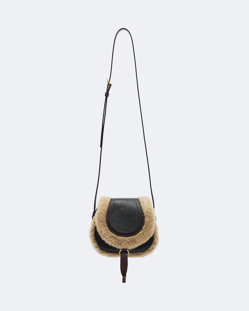 Chloé Chloé Crossbody Bag Marcie Small aus Leder Schwarz
