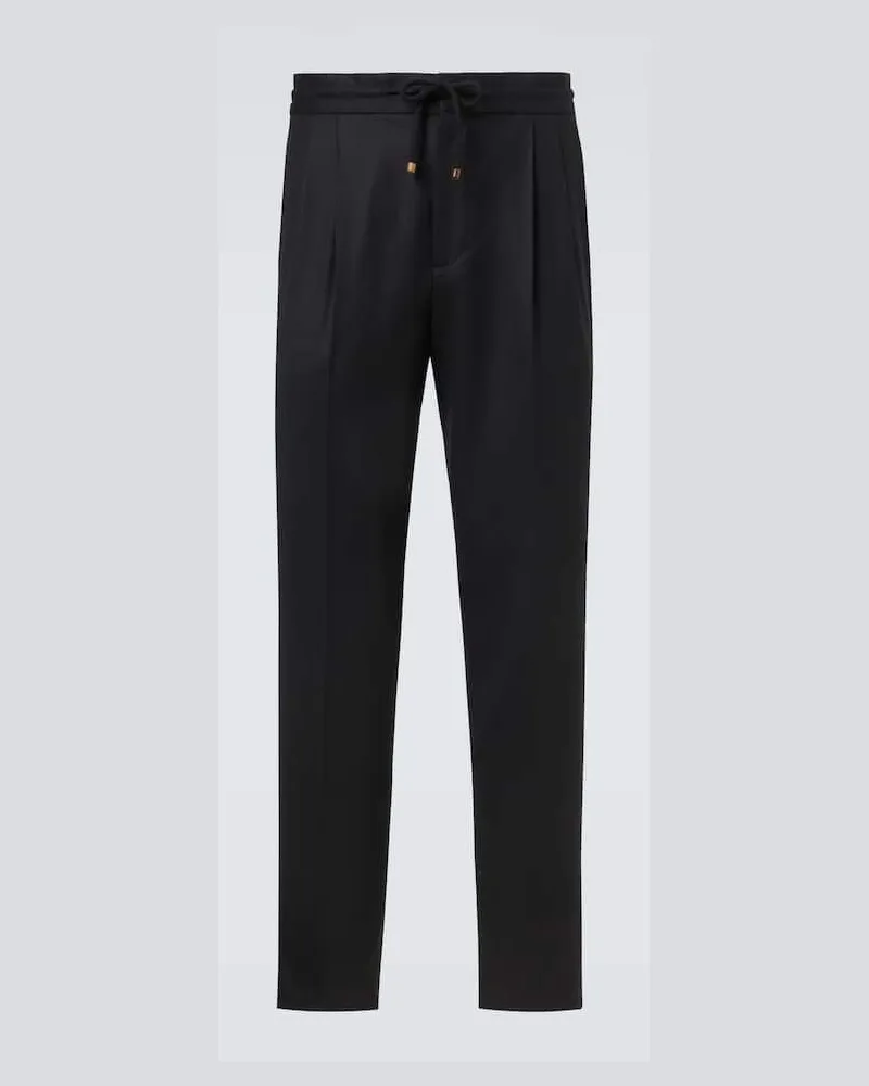 Brunello Cucinelli Hose aus Schurwolle Schwarz