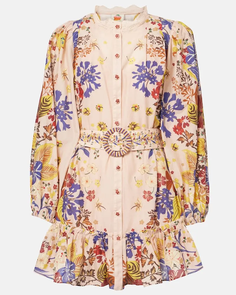 FARM Rio Minikleid Beauty Bouquet aus Baumwolle Rosa