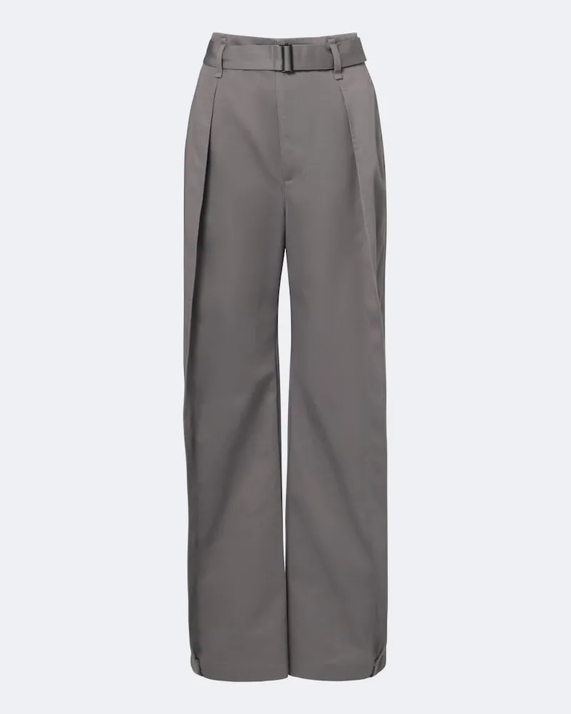 Christophe Lemaire Weite Hose aus Twill Grau