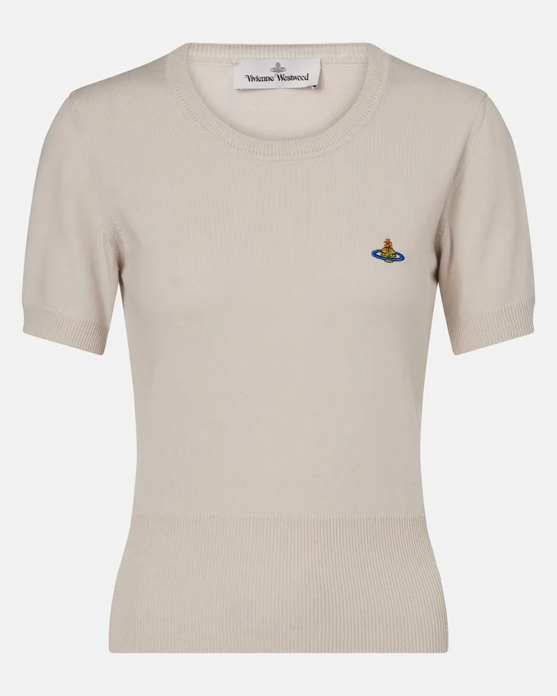 Vivienne Westwood Top Bea aus Baumwolle und Kaschmir Grau