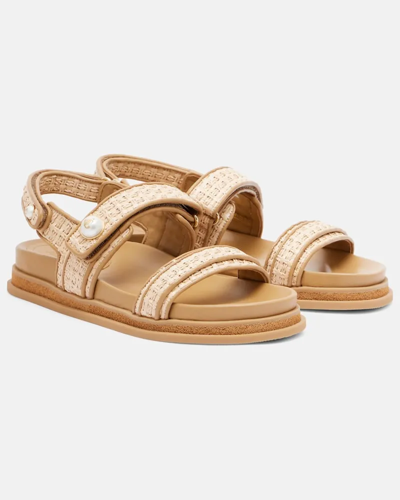 Jimmy Choo Sandalen Fayence aus Leder Beige