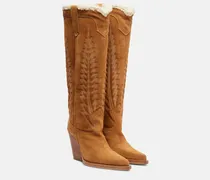 Westernstiefel Winter El Dorado aus Veloursleder