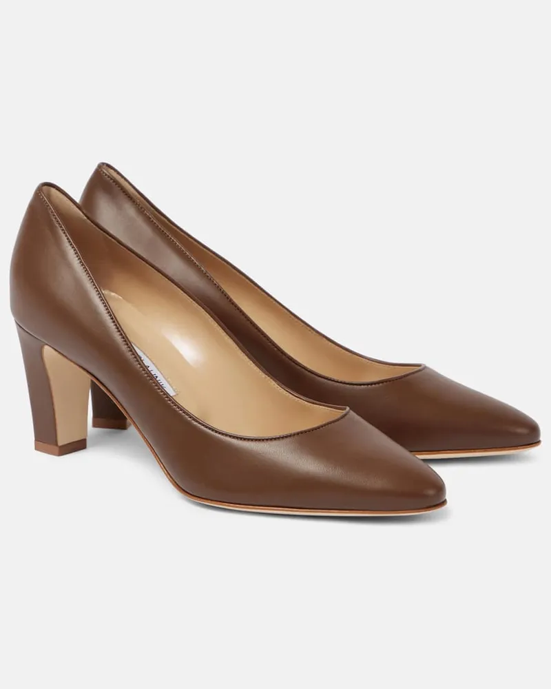 Manolo Blahnik Pumps Sikotto 70 aus Leder Braun