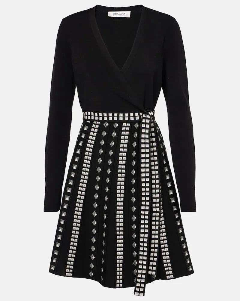 Diane von Furstenberg Minikleid Chelsea Schwarz