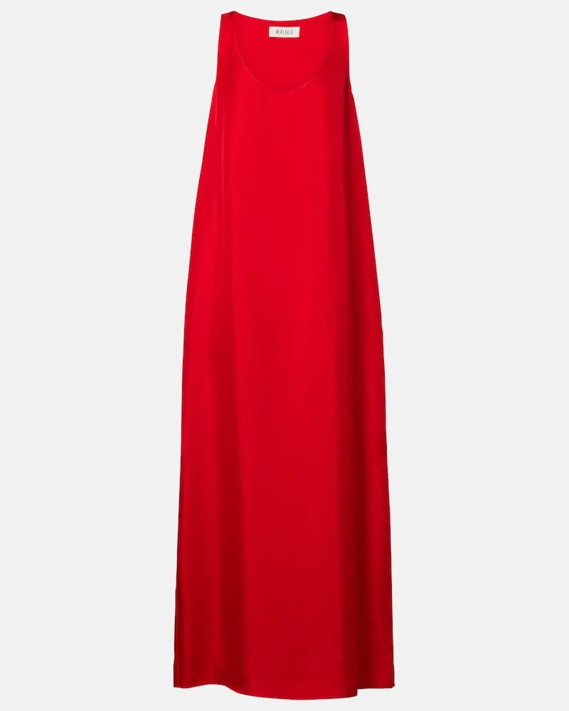 Róhe Róhe Maxikleid aus Seide Rot