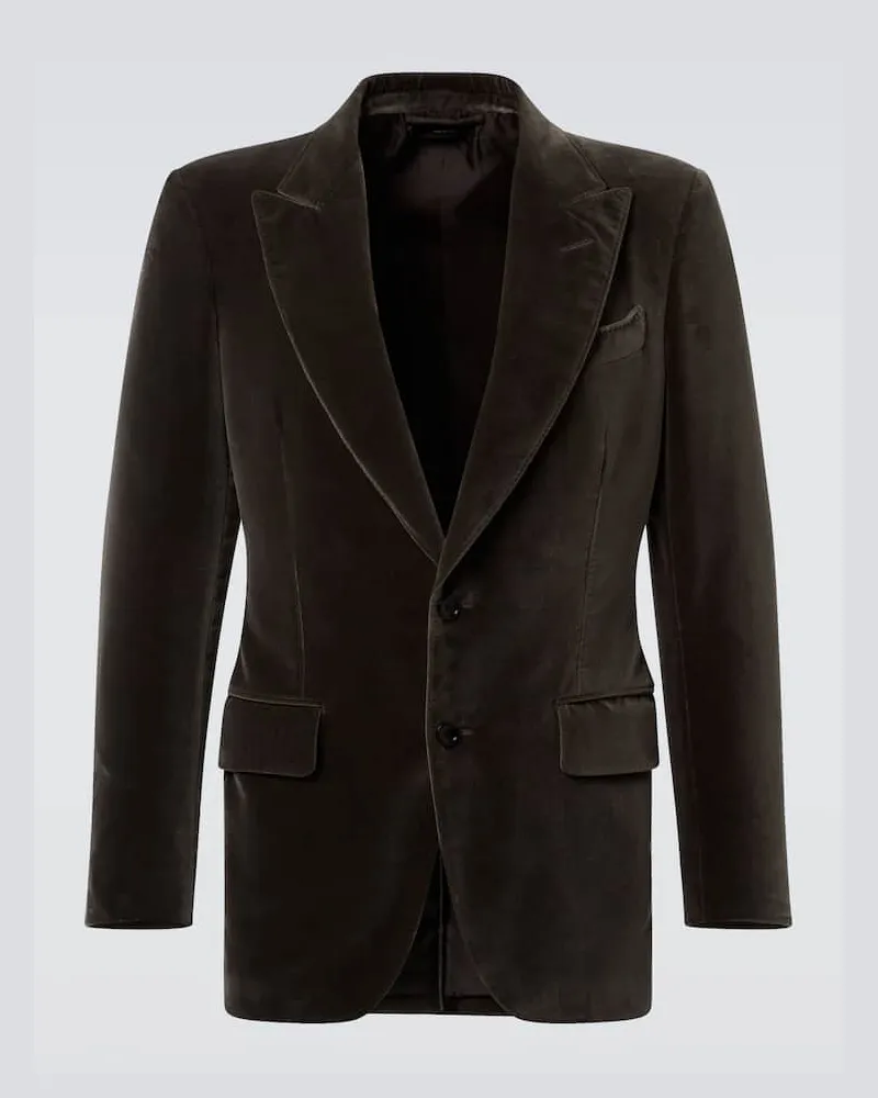 Tom Ford Single-breasted velvet blazer - - gender_Man - bei