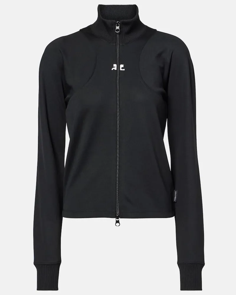Courrèges Courrèges Trainingsjacke Scuba aus Jersey Schwarz