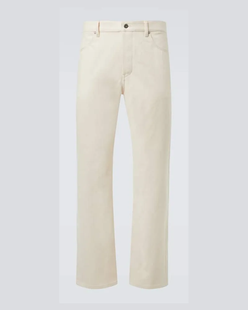 Jil Sander Mid-Rise Straight Jeans Weiß