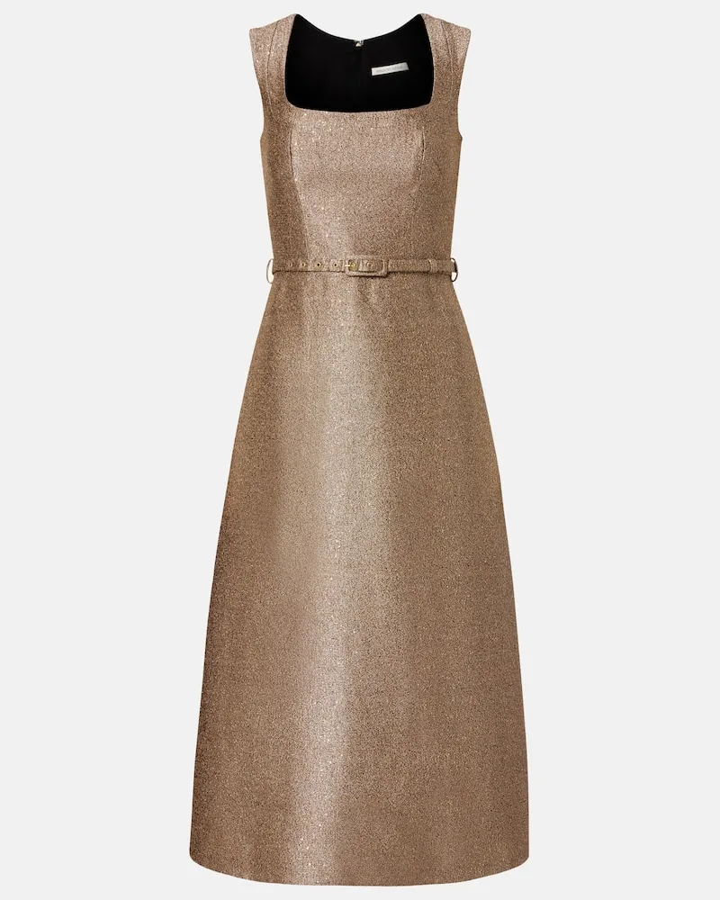 EMILIA WICKSTEAD Cocktailkleid Ciro aus Tweed mit Pailletten Gold