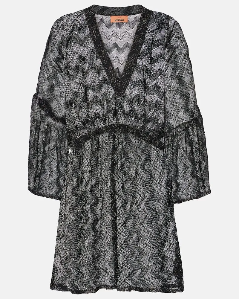 Missoni Kaftan aus Häkelstrick Schwarz