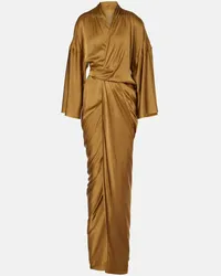 Rick Owens Robe aus Satin Braun