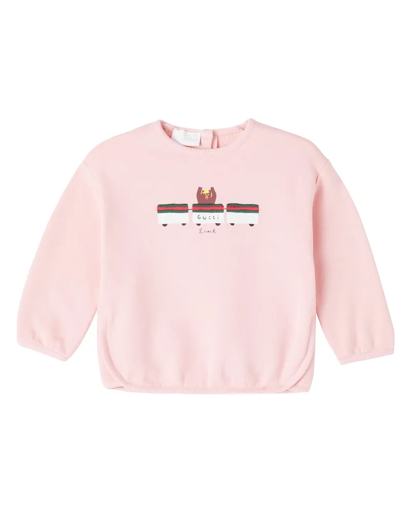 Gucci X Euan Roberts Baby Sweatshirt aus Baumwolle Rosa