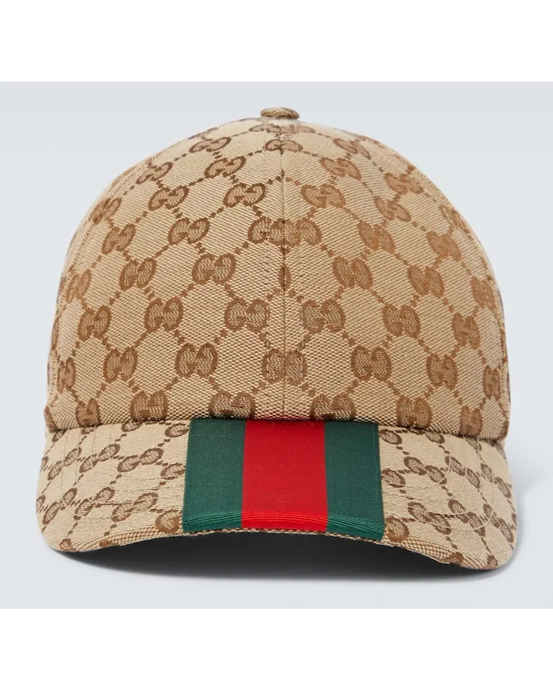 Gucci Baseballcap GG aus Canvas Beige