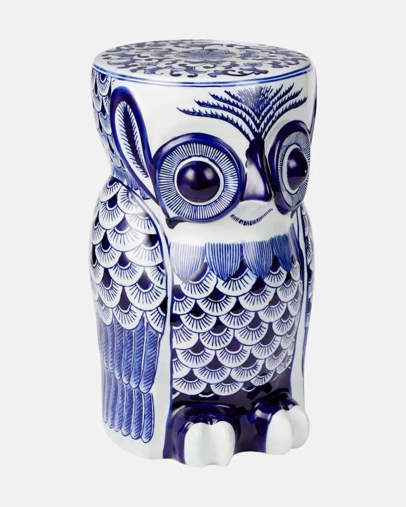 POLSPOTTEN Beistelltisch Flower Owl Blau