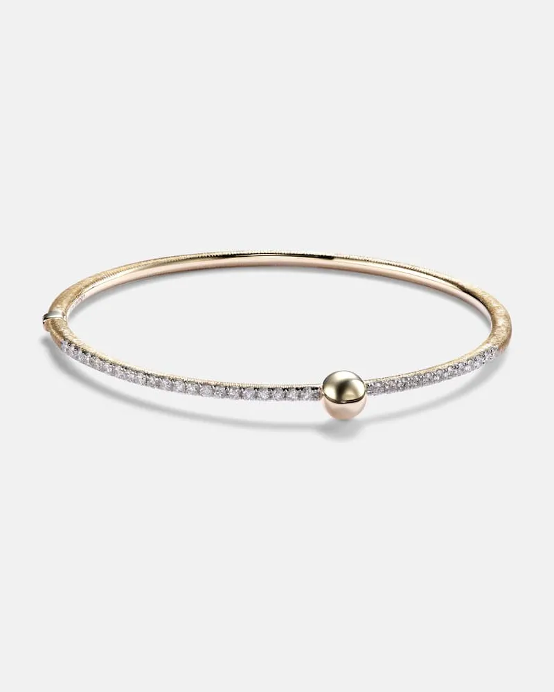 Rainbow K Armreif Ball aus 14kt Gelbgold mit Diamanten Gold