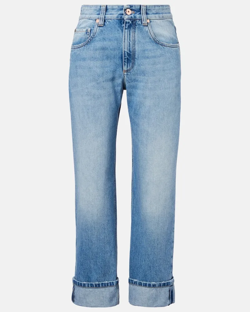 Brunello Cucinelli Low-Rise Straight Jeans Blau
