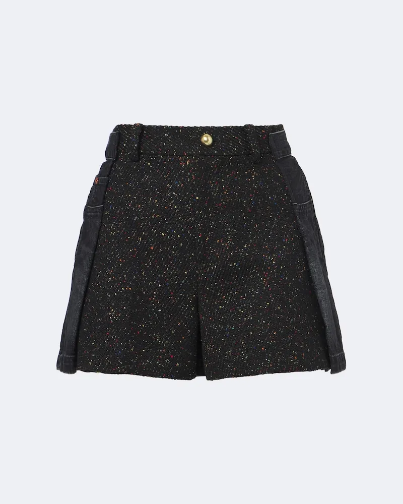 Sacai Shorts aus Denim Schwarz