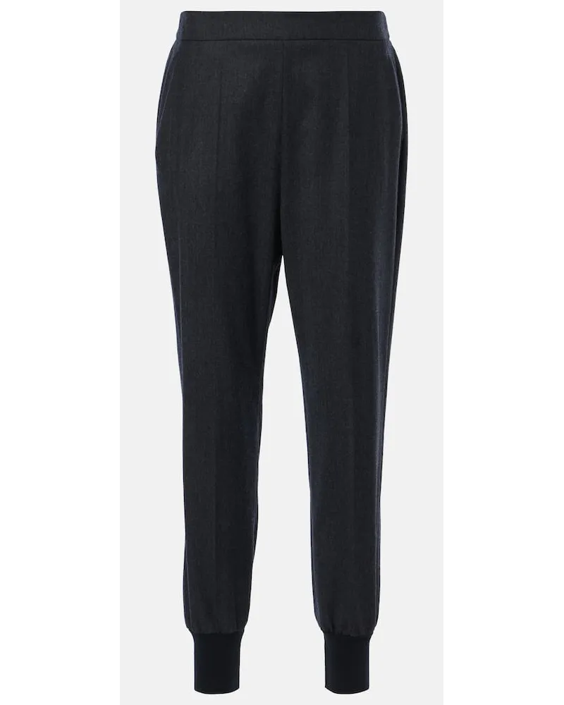 Stella McCartney Jogginghose Aus Wollflanell Blau