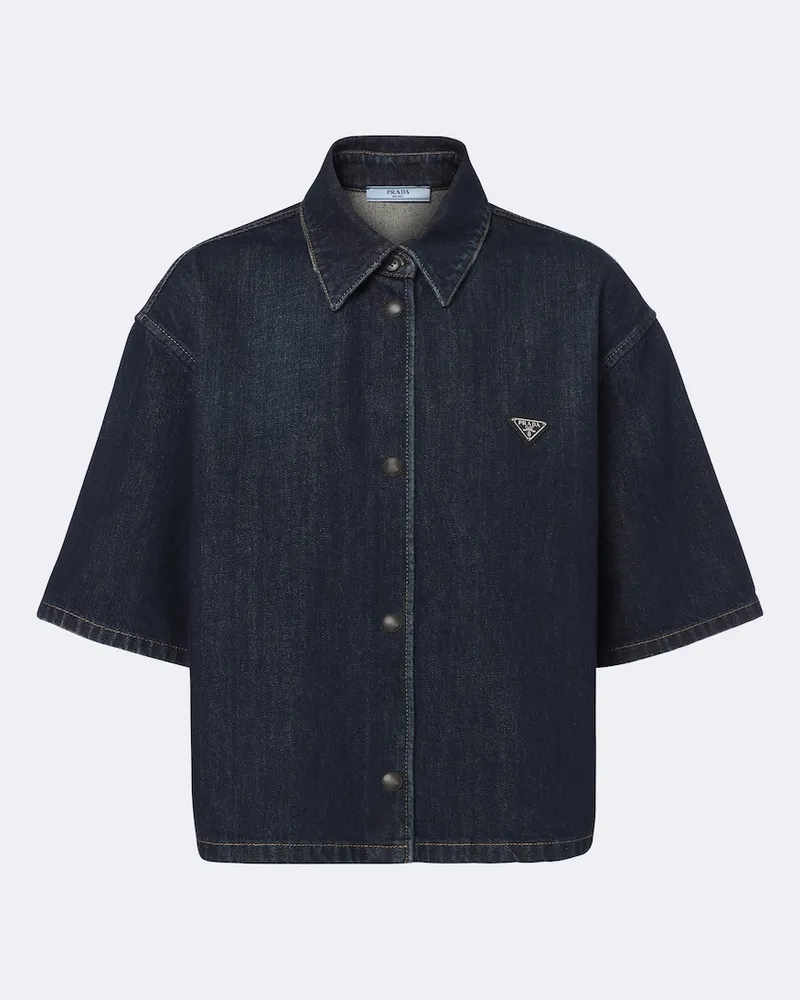 Prada Hemd aus Denim Blau
