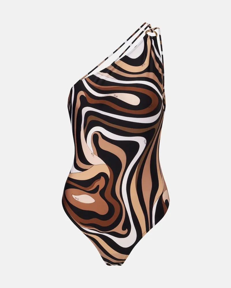 Emilio Pucci Badeanzug Marmo Braun