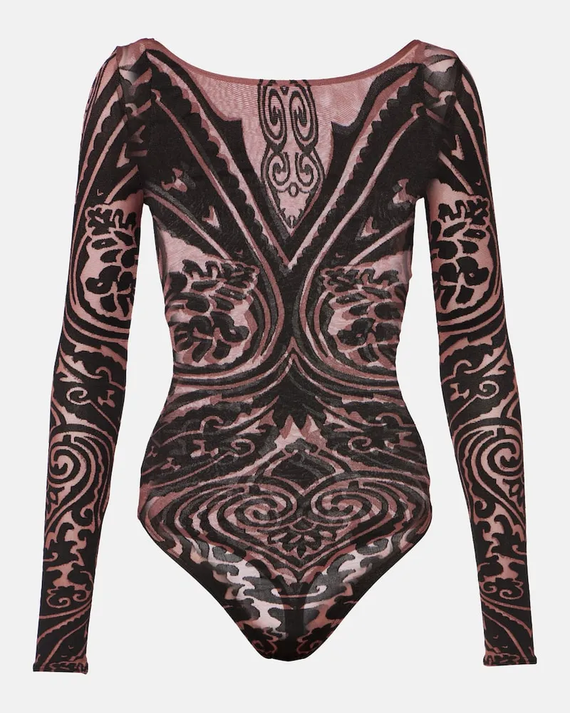 Wolford X Etro Body Tattoo Braun