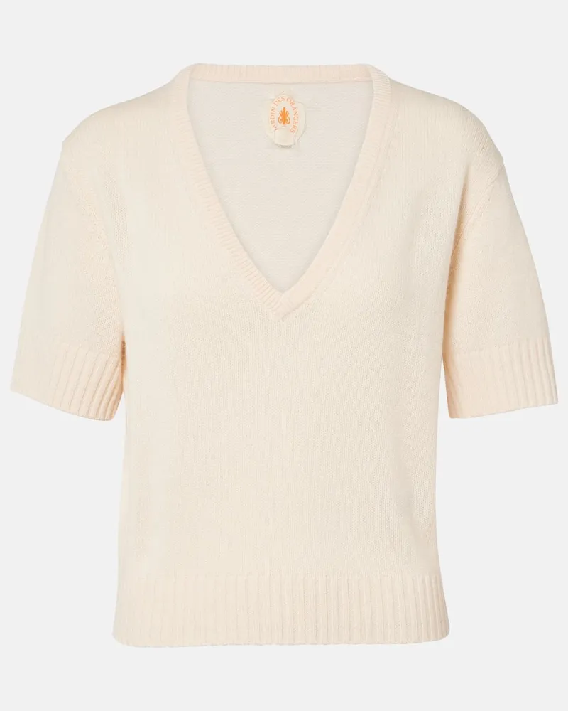 Jardin des Orangers Top aus Kaschmir Beige