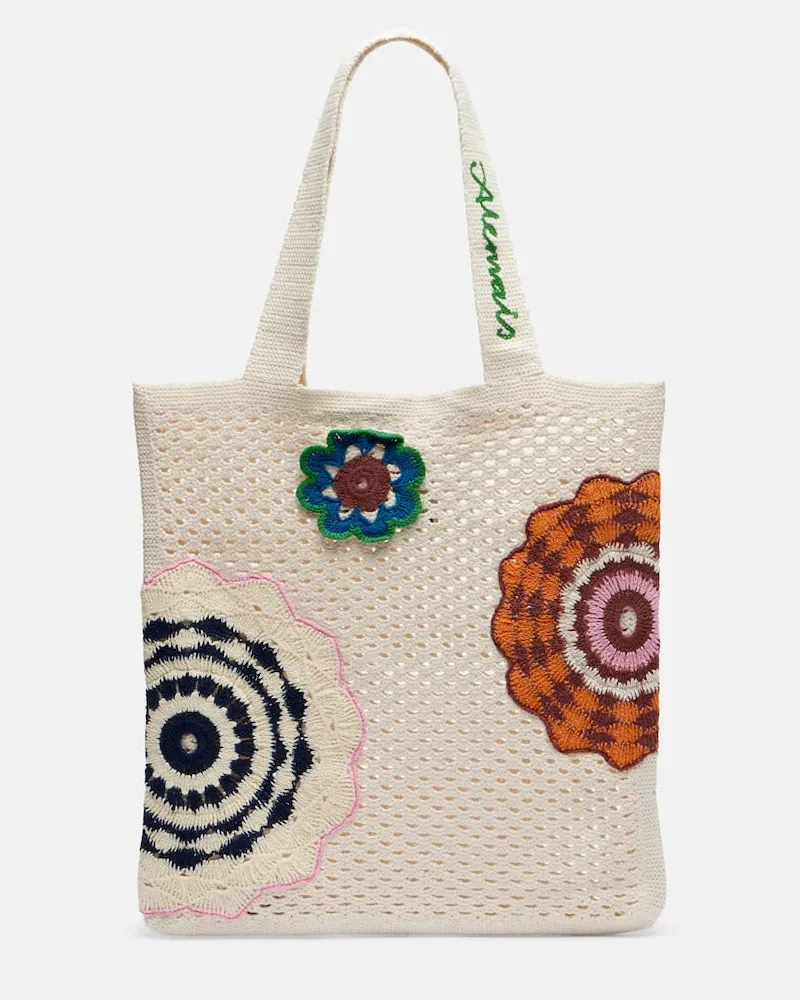 ALEMAIS Alémais Tote Bag Medium aus Häkelstrick Multicolor