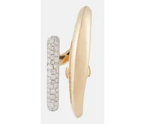 Einzelner Ohrring Nano Magnetique aus 14kt Gelbgold mit Diamanten