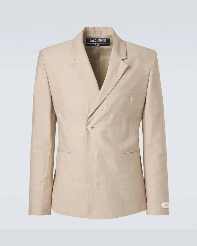 Jacquemus Blazer Melo aus Twill Beige
