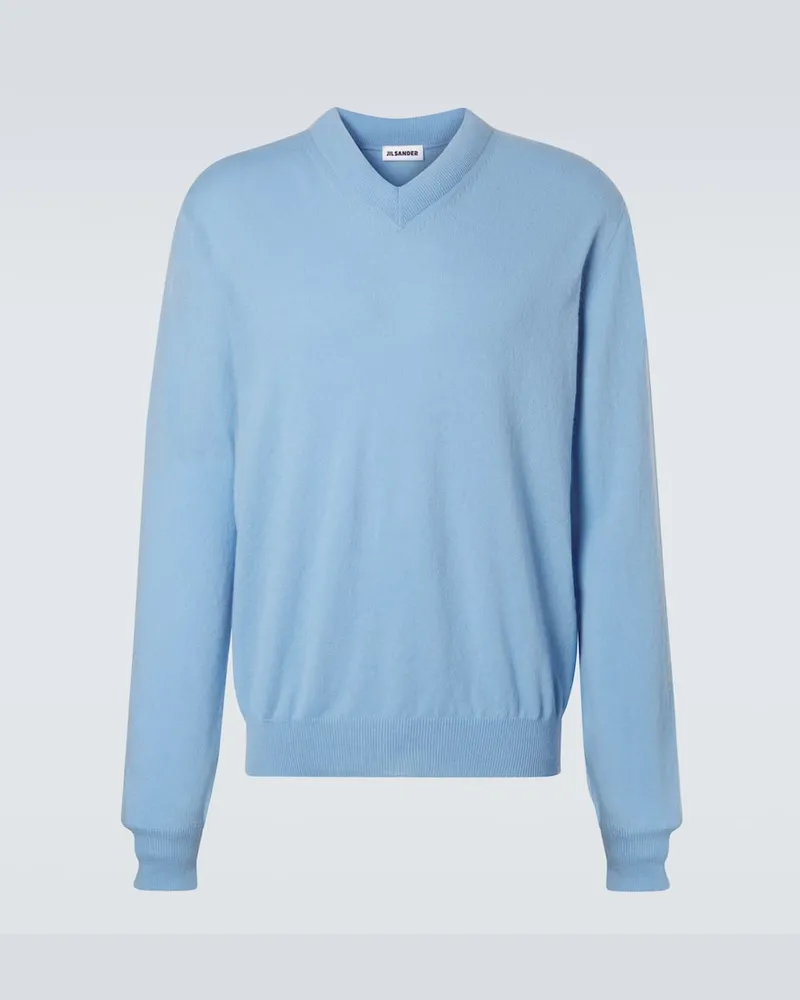 Jil Sander Pullover aus Wolle Blau