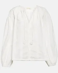 Ulla Johnson Bluse Juliette aus Baumwolle Weiss