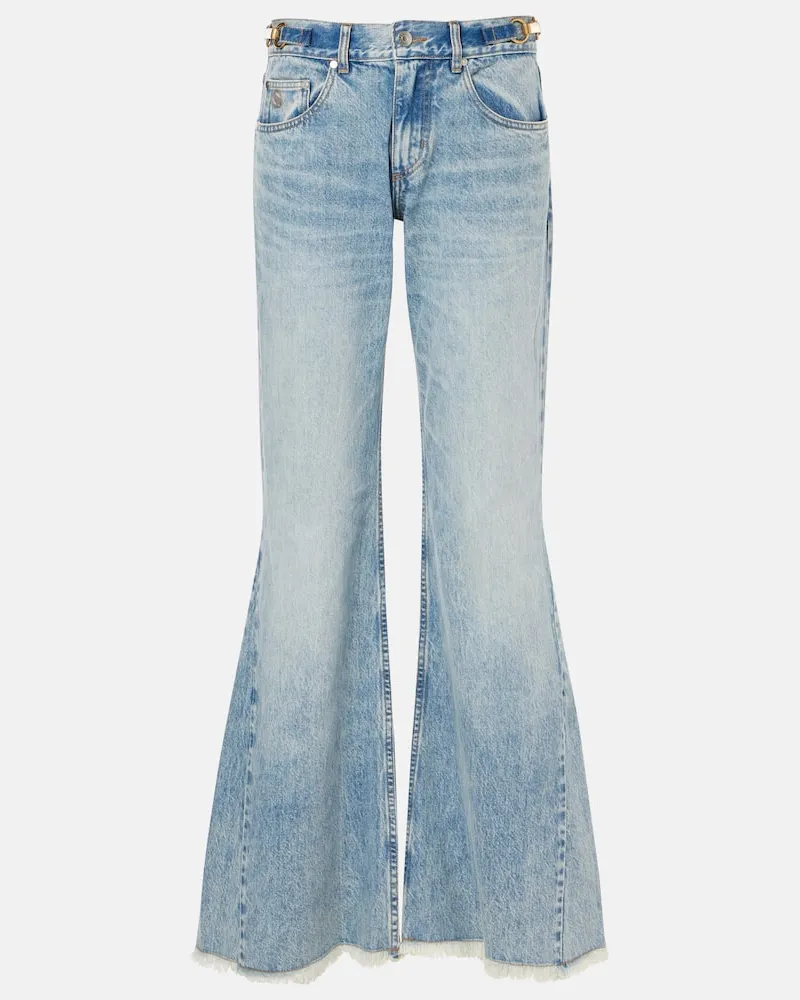 Stella McCartney Low-Rise Flared Jeans Blau