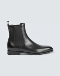 Manolo Blahnik Chelsea Boots Delsa aus Leder Schwarz