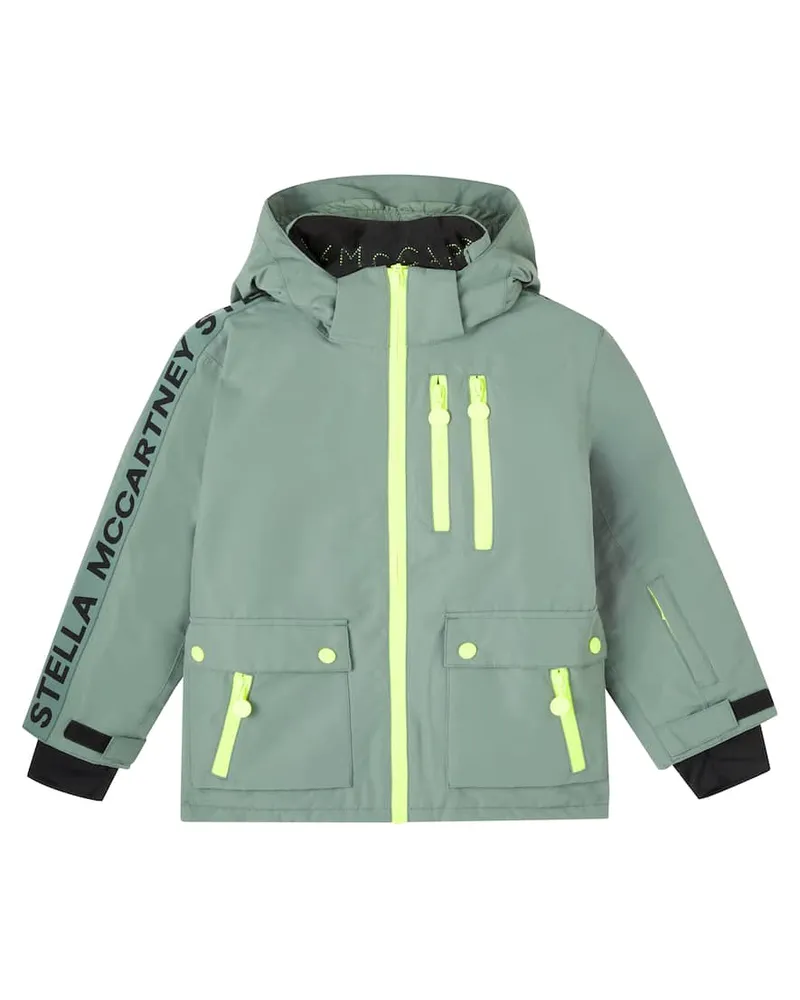 Stella McCartney Kids Bedruckte Skijacke Grün
