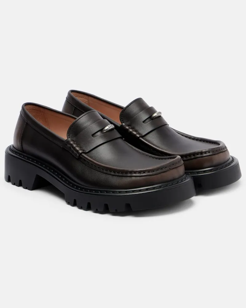 Loewe Loafers Sierra aus Leder Braun