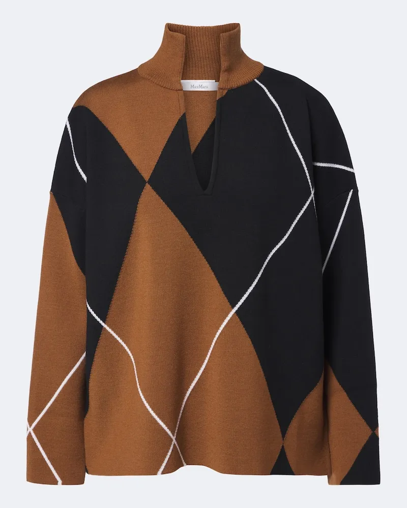 Max Mara Pullover aus Schurwolle Multicolor