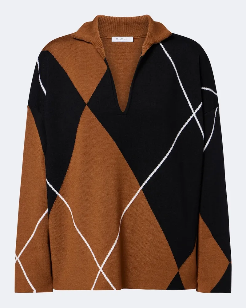 Max Mara Pullover aus Schurwolle Multicolor