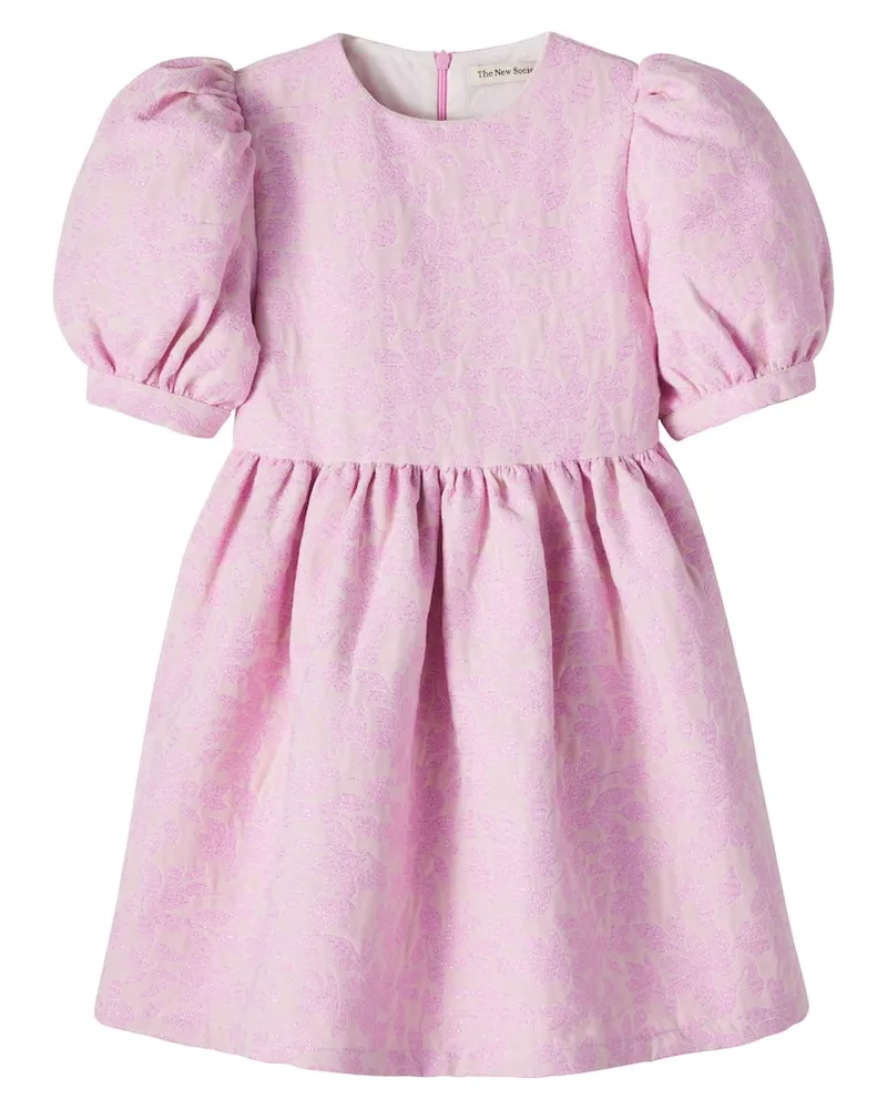 The New Society Kleid Freesia aus Jacquard Rosa
