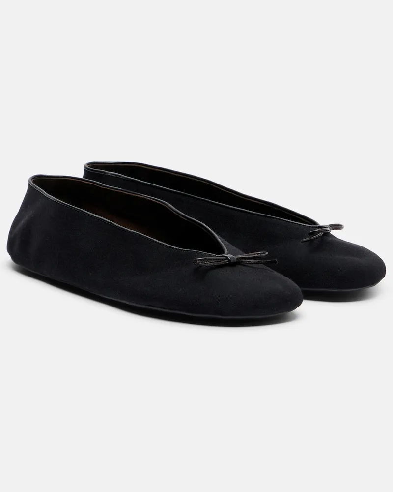 The Row Ballerinas Fay aus Baumwolle Schwarz