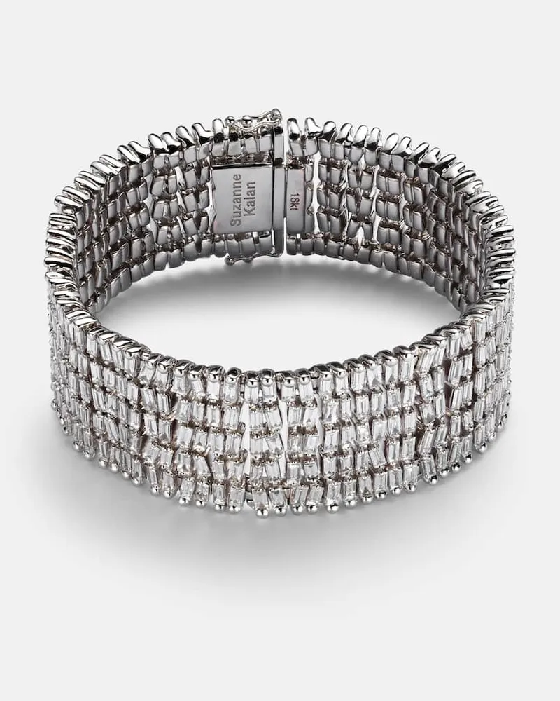 Suzanne Kalan Armband aus 18kt Weißgold mit Diamanten Silber
