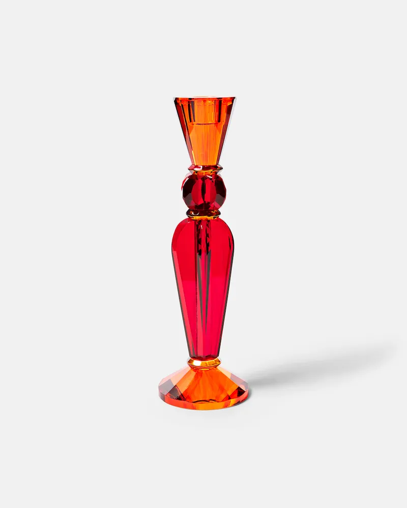 Les-Ottomans Kerzenständer aus Kristall Rot