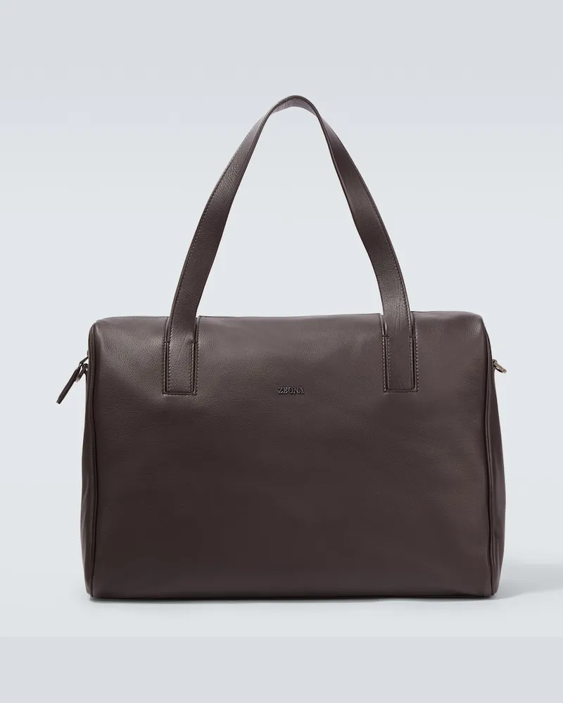 Ermenegildo Zegna Weekender aus Leder Braun
